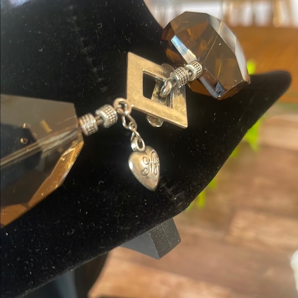 Brown Faceted Crystal Necklace Statement Jewelry - Picture 6 of 7